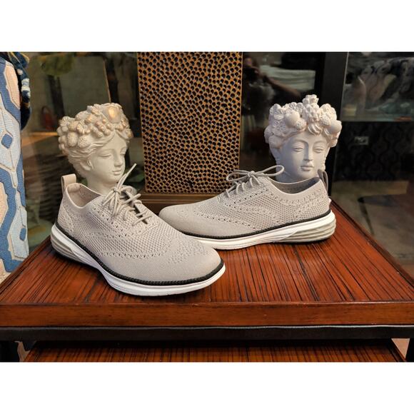 New Cole Haan Men 9 M Grand Hurrion Stitchlite Wingtip Oxford Dove Paloma Grey 2 main image 12